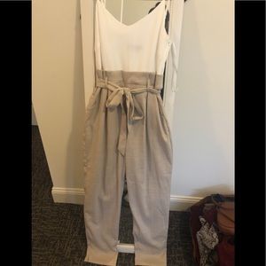 White and Cream jumpsuit